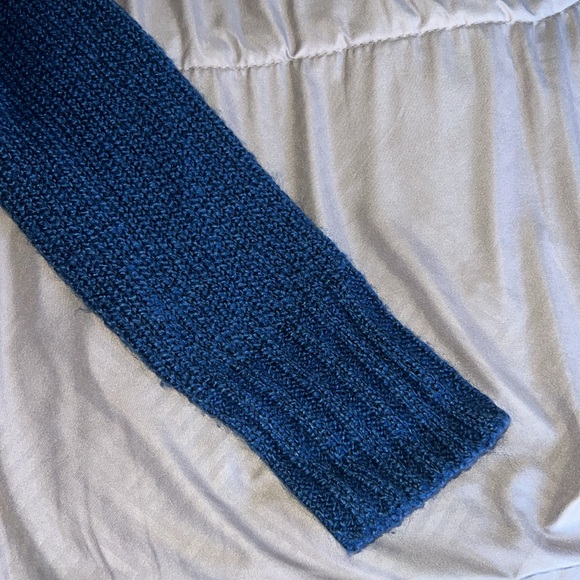 Vintage St Johns Bay Women Blue Long Sleeve Pullover Shawl Collar Size M Sweater - Picture 3 of 4